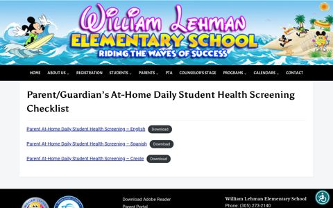 Parent/Guardian's At-Home Daily Student Health Screening ...