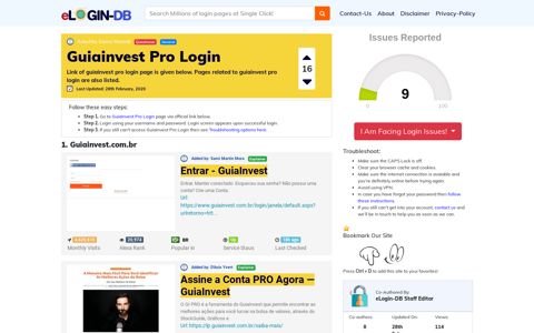 Guiainvest Pro Login