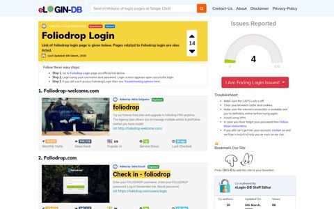 Foliodrop Login - A database full of login pages from all over ...