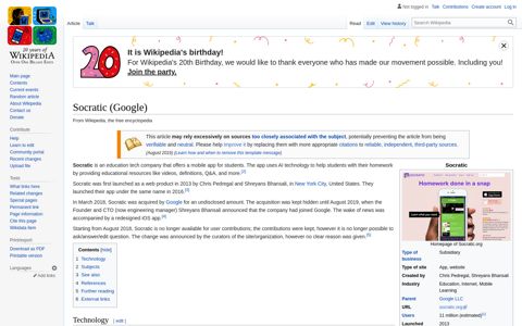 Socratic (Google) - Wikipedia