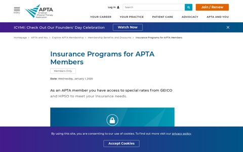 Insurance Programs for APTA Members | APTA