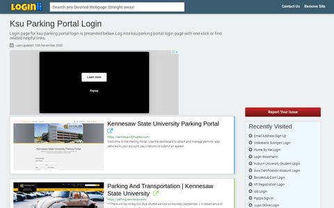Ksu Parking Portal Login - Loginii.com