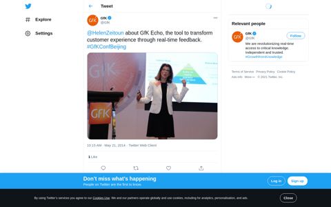 GfK on Twitter: "@HelenZeitoun about GfK Echo, the tool to ...