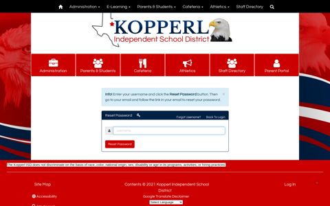 Reset Password? - Kopperl Independent School District -
