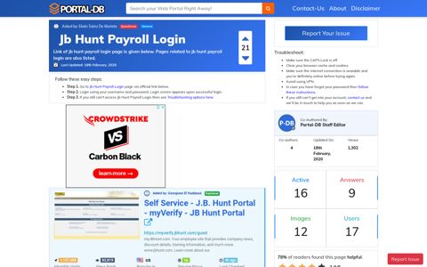 Jb Hunt Payroll Login - Portal-DB.live