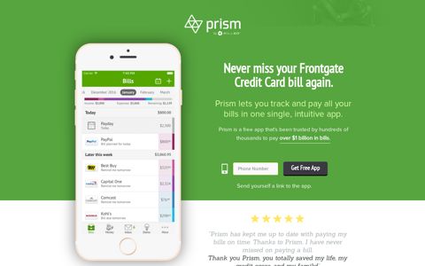Pay Frontgate Credit Card with Prism • Prism