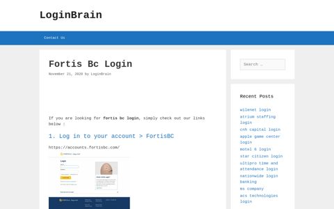 Fortis Bc Log In To Your Account &Gt; Fortisbc - LoginBrain