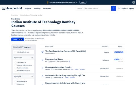 Indian Institute of Technology Bombay Courses & MOOCs ...