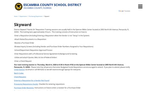 Skyward - Escambia County School District - School Loop
