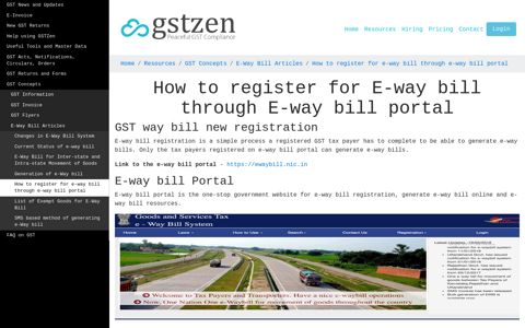 How to Register E-Way Bill - GSTZen