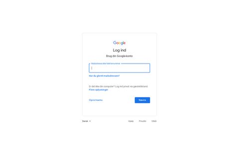 Log ind – Google Konti