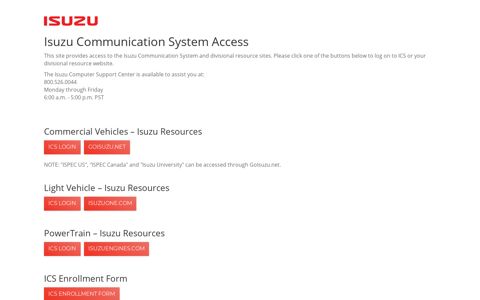 Isuzu Communication System Access