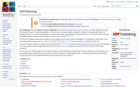 IOP Publishing - Wikipedia