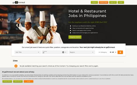 gaZtronaut — Hotel & Restaurant Jobs in Philippines