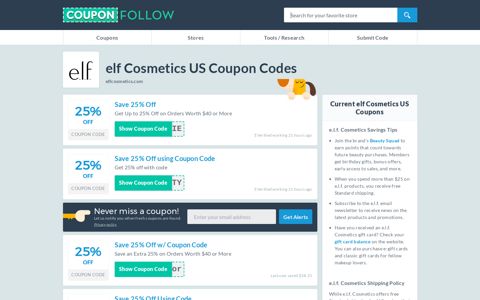Elfcosmetics.com Coupon Codes 2020 (60% discount ...