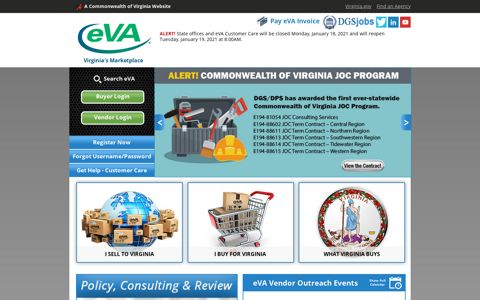eVA - Virginia's eProcurement Marketplace