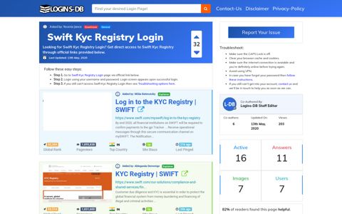 Swift Kyc Registry Login - Logins-DB