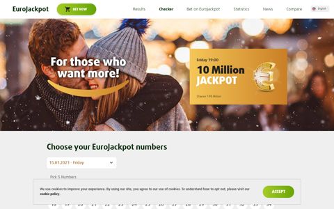 Use our Free Online EuroJackpot Results checker - EJ