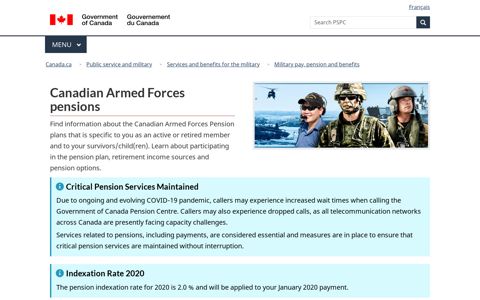 Canadian Armed Forces Pension - Canada.ca