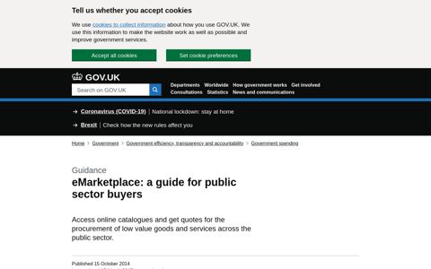 eMarketplace: a guide for public sector buyers - GOV.UK