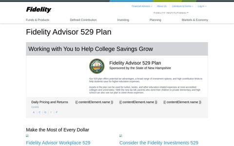 Fidelity Advisor 529 Plan - Fidelity Institutional Asset ...