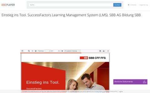Einstieg ins Tool. SuccessFactors Learning Management ...
