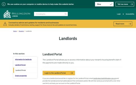 Landlord Portal - Hillingdon Council