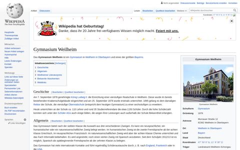Gymnasium Weilheim – Wikipedia