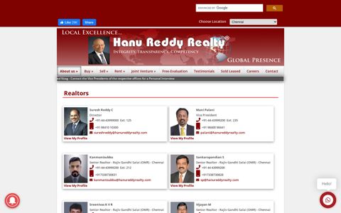Real Estate | Realtors - Hanu Reddy Realty