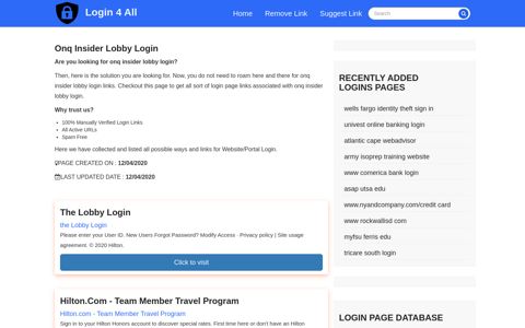 onq insider lobby login - Official Login Page [100% Verified]
