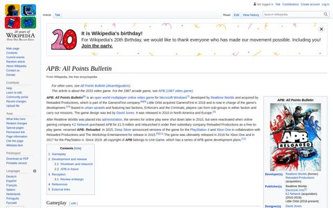 APB: All Points Bulletin - Wikipedia