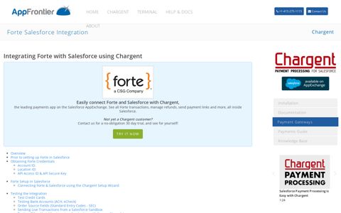 Forte Payments Salesforce Integration - AppFrontier