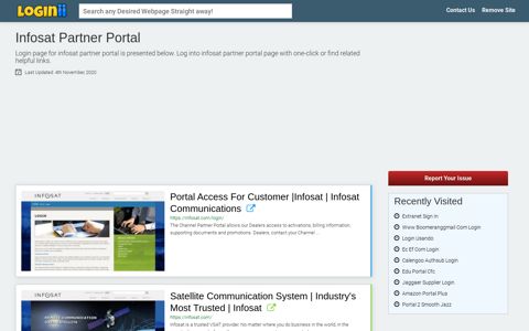 Infosat Partner Portal - Loginii.com