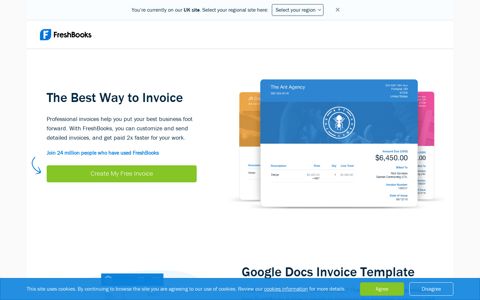 Google Docs invoice template - FreshBooks