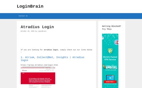 Atradius - Atrium, Collect@Net, Insights | Atradius Login