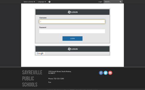 Login - Sayreville Public Schools