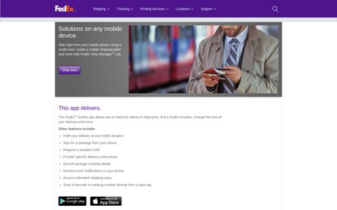 FedEx® Mobile Solutions, shipping