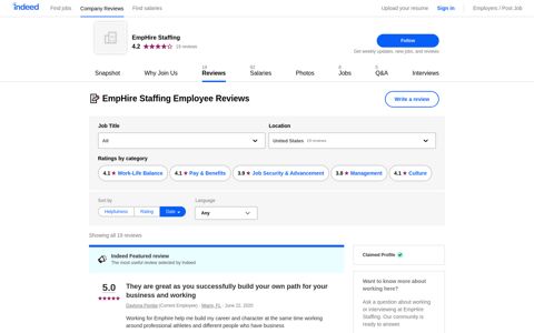 Working at EmpHire Staffing: Employee Reviews | Indeed.com