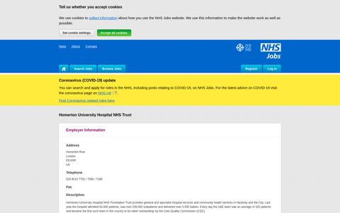 Homerton University Hospital NHS Trust - NHS Jobs ...