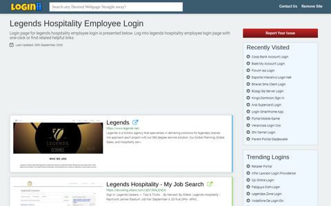 Legends Hospitality Employee Login - Loginii.com