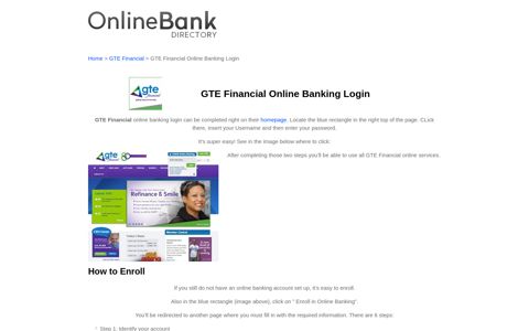 GTE Financial Online Banking Login - Online Bank Directory