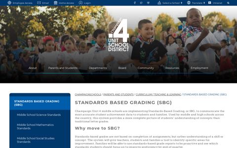 Standards Based Grading (SBG) - champaignschools
