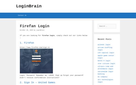 Firefan - Firefan - LoginBrain
