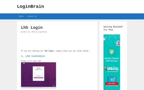 lhh login - LoginBrain