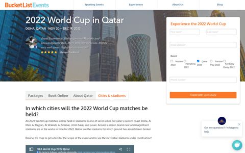 2022 World Cup Cities in Qatar - Interactive Map of the Qatar ...