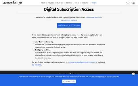 Digital Subscription Access - Game Informer
