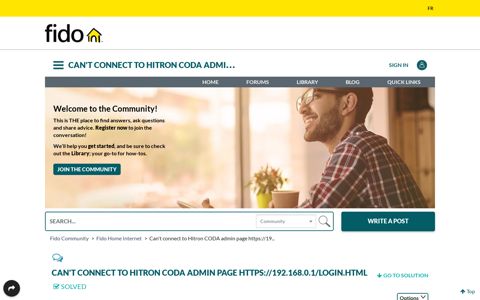 Solved: Can't connect to Hitron CODA admin page https://19 ...