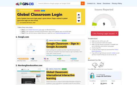 Global Classroom Login - A database full of login pages from ...