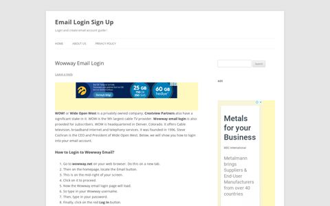 Wowway Email Login | Email Login Sign Up