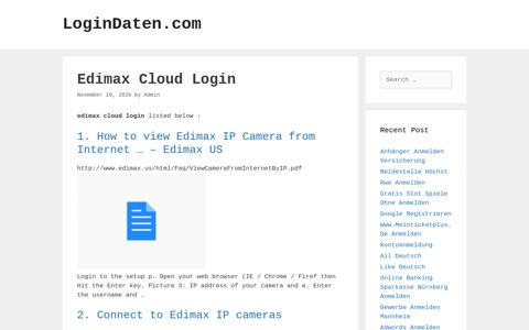 Edimax Cloud Login - LoginDaten.com